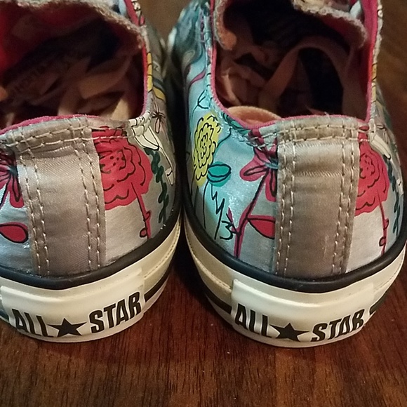 Converse all star textile silver floral sneakers - Picture 4 of 8